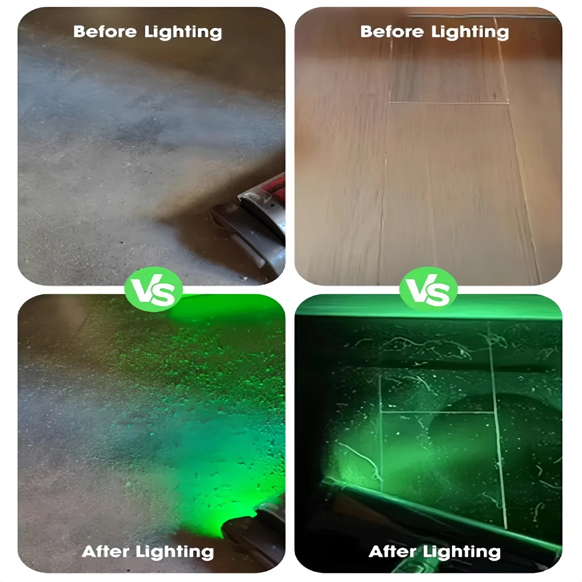 1PC Vacuum Cleaner Dust Display LED Lamp, Detect Microscopic Dust & Invisible Pet Hair Vacuum Cleaner Accessories(No Battery)