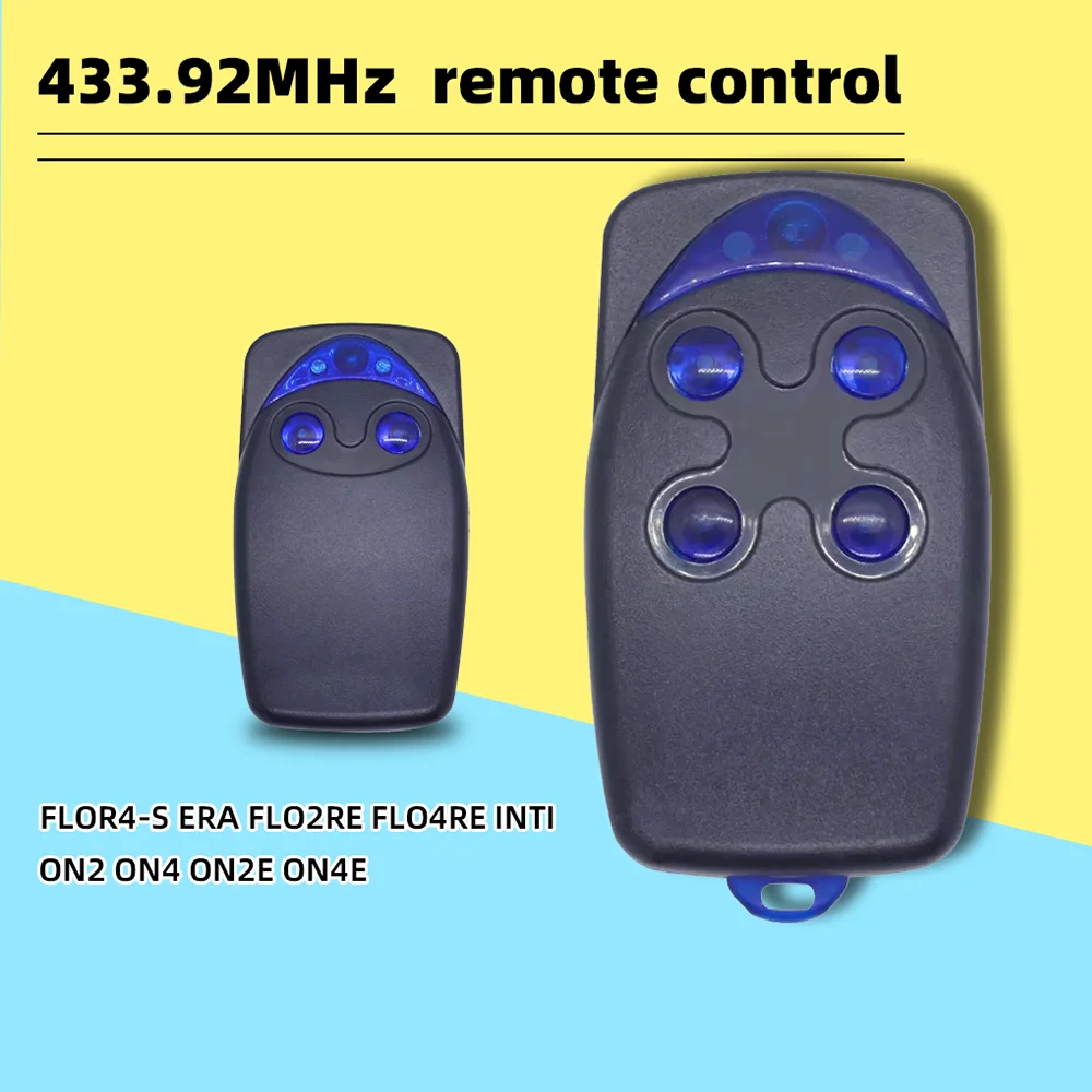 

NICE FLORS FLO2RS FLO4RS Garage Door / Gate Remote Control Compatible With NICE ERA FLORE FLO2RE FLO4RE INTI2 INTI 2 433.92MHz