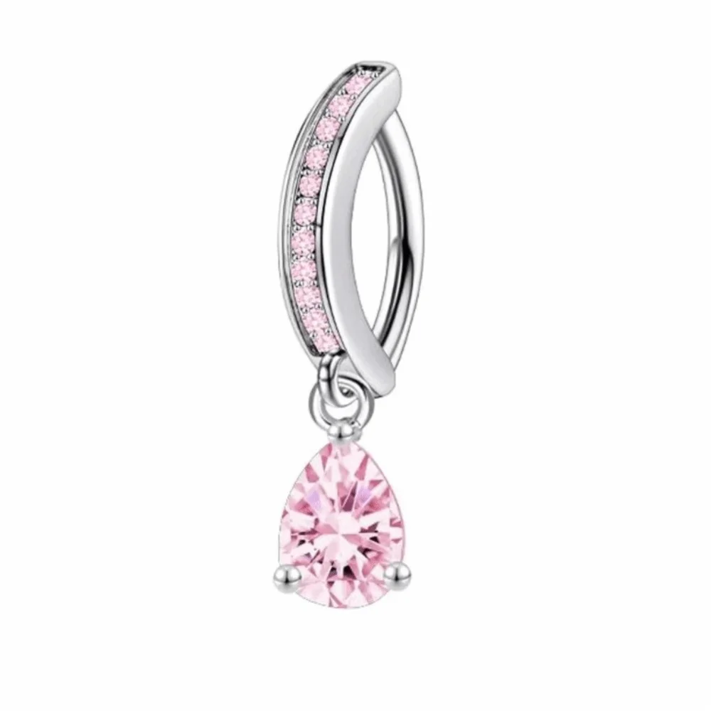 Cute Stainless Steel Zircon Belly Button Rings Butterfly Sexy Gem Navel Piercing Pink Gold Silver Shiny Body Jewelry Stylish