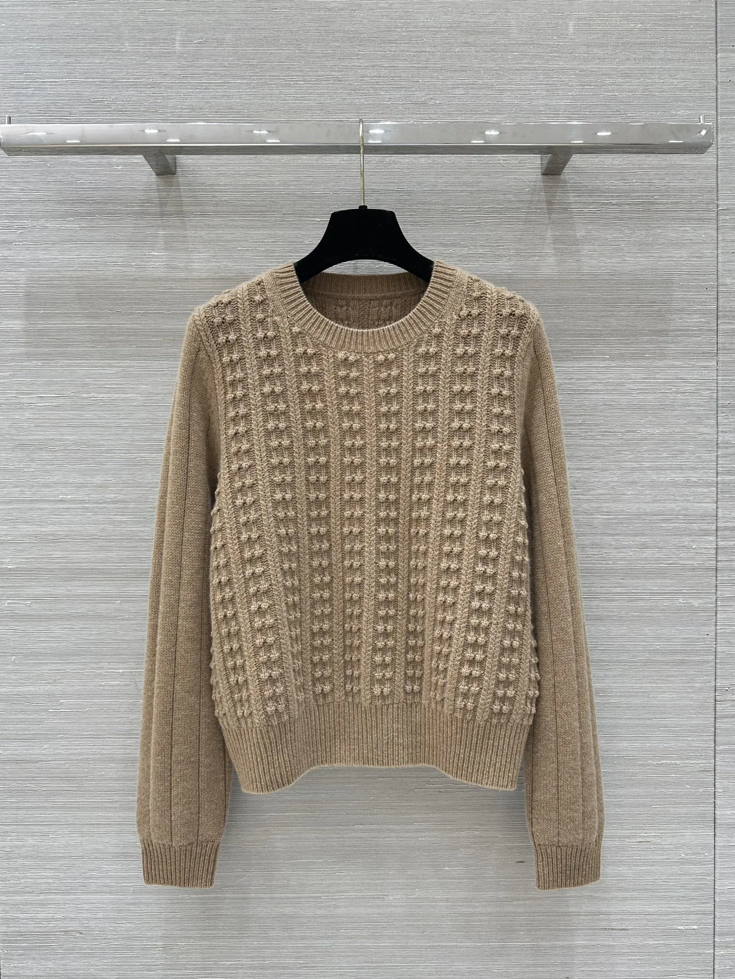 2024 Autumn/Winter New Women's Clothing 3D ball hook flower long sleeved knitted top 1011