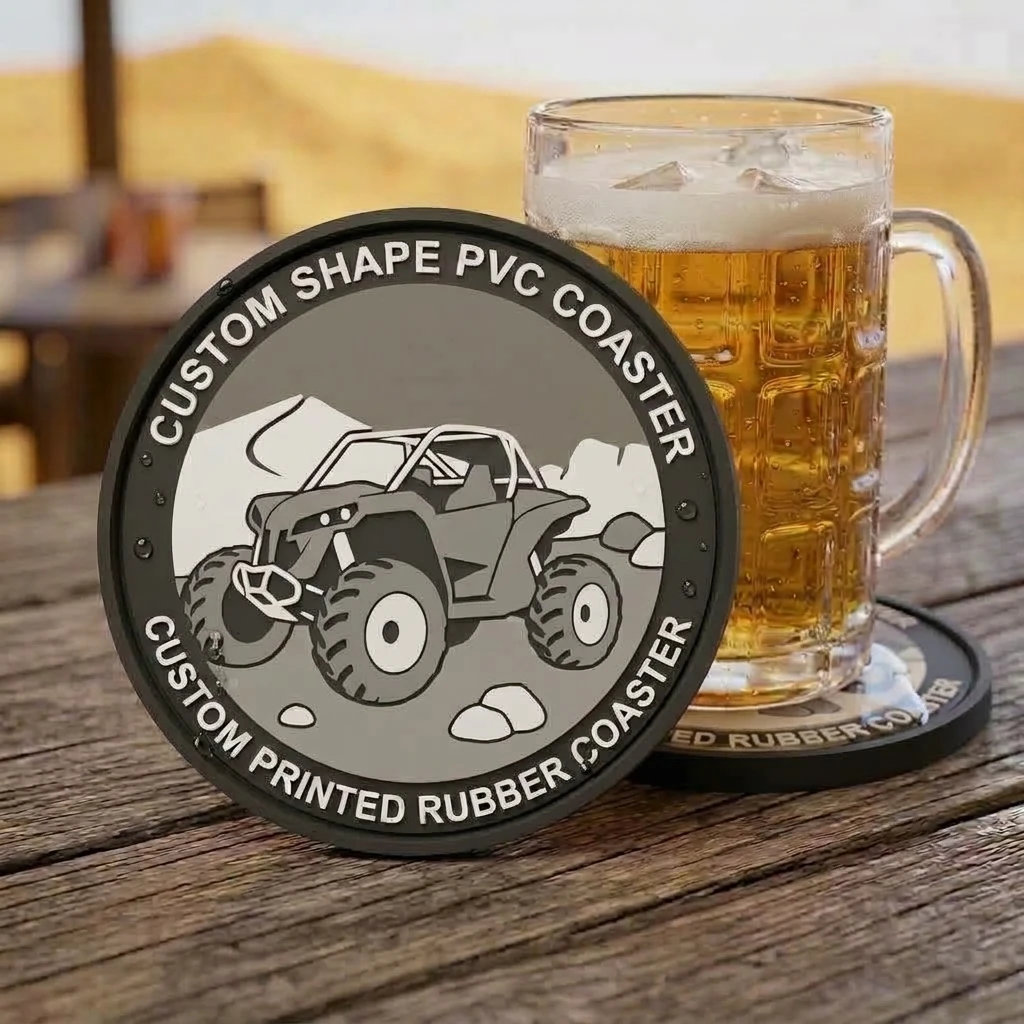 Personalized Logo Printed PVC Coaster Heat Insulation Soft Rubber Drink Cup Pad For Gift