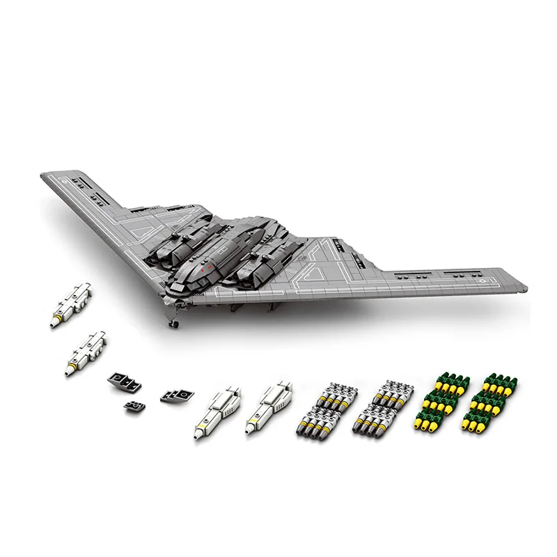 

Reobrix 33038 B2 bomber Stealth fighter jet Model Aerial aircraft Series DIY Toys Building Blocks Boys' holiday gifts 2063Pcs
