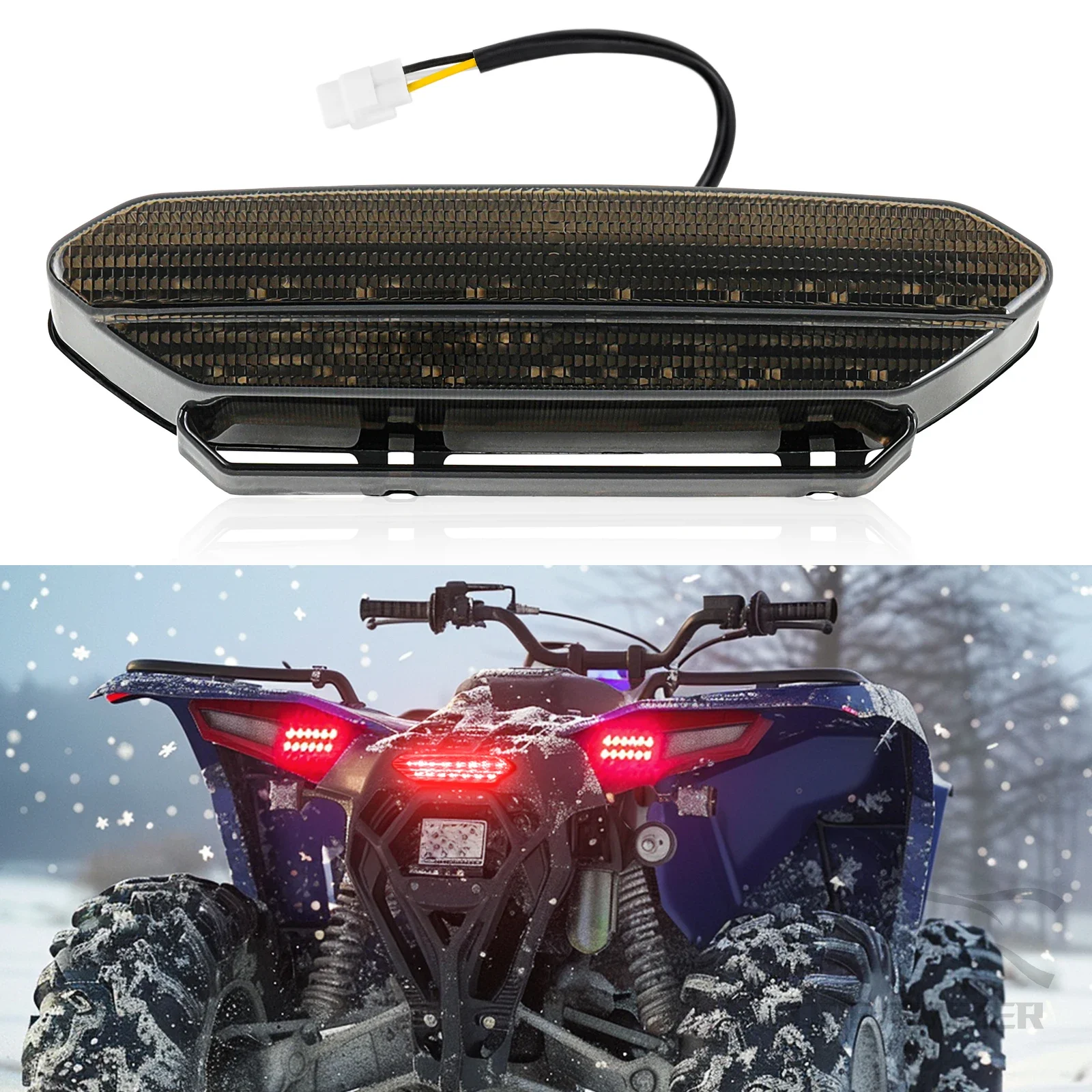 ATV Rear Tail Light Brake Stop Running Lamp Indicator Taillight For Yamaha Raptor 700R 700 R YFZ450R YFZ450X YFZ 450R 450X