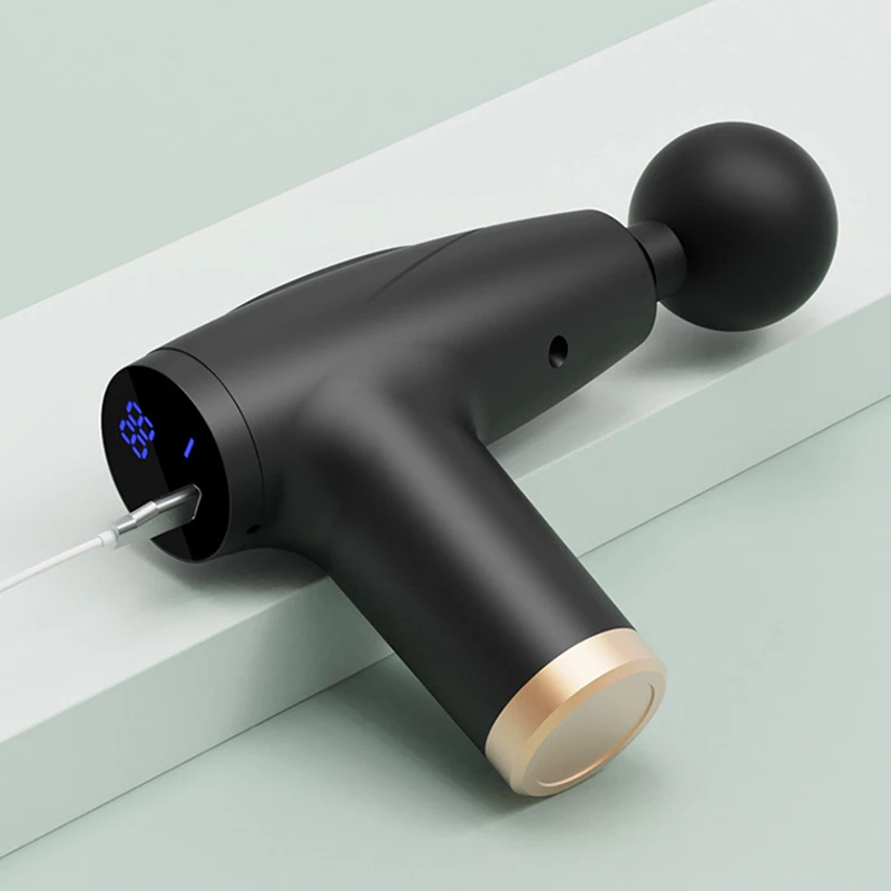 Fascia Grab Home Portable Muscle Relaxer Charging Mini Massager Mini 4-Head Mini Fascia Gun Multi-Stage Massage Gun Muscle Relax image 6