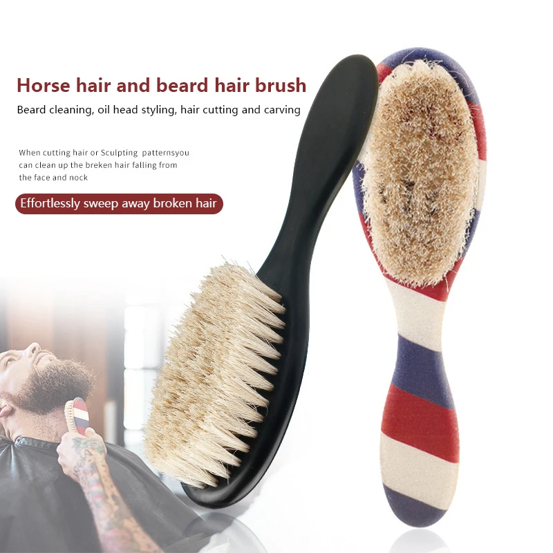 Men's Shaving Brush Facial Cleaning Styling Tools Horsehair Shaving Comb Hairdressing  Hair Cutting Hair Salon Haircut Brush