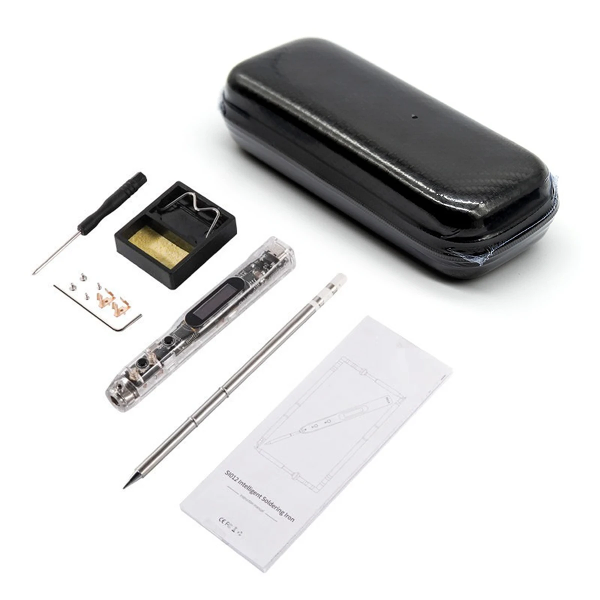 

SIO12 (T12-B2) Intelligent OLED Electric Soldering Iron 0-450℃ Adjustable Temperature Built-In Buzzer Soldering Iron+Box