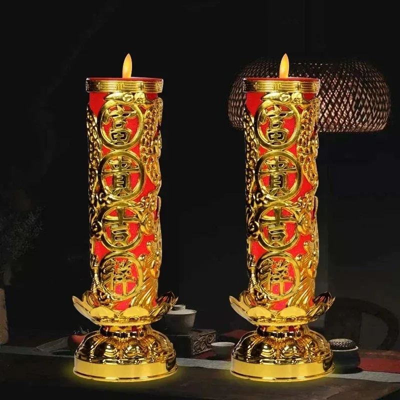 The electric candle bulb LED electrolier lamp for the Temple Buddha light mammon make offerings to Buddha Buddhist supplies