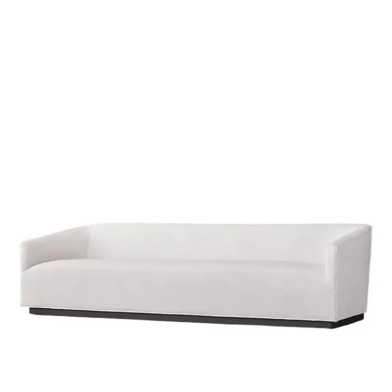 

Rural retro Italian modern light luxury furniture, Nordic simple solid wood linen fabric sofa