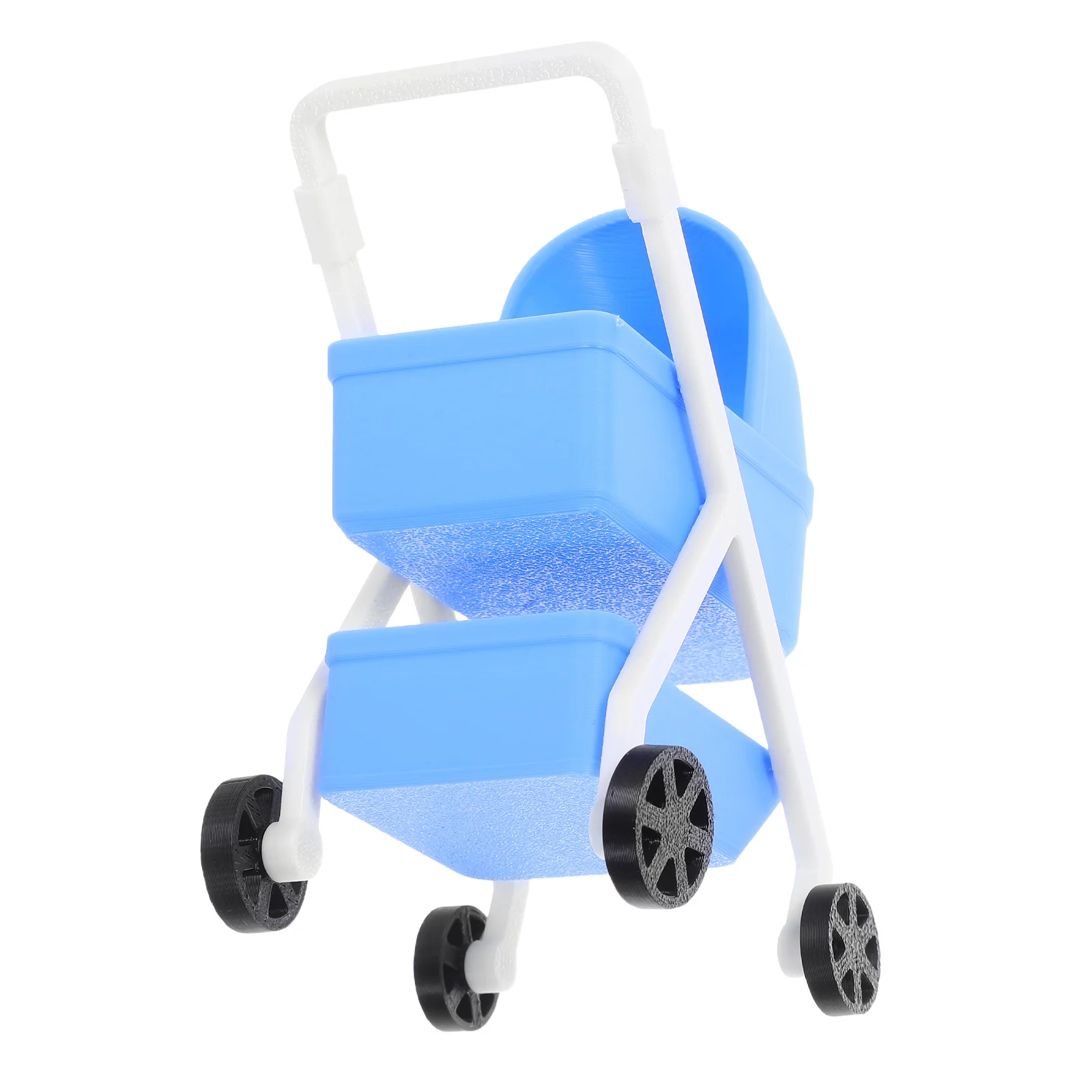 

Mini Stroller Realistic Design Lightweight Dollhouse Furniture For Kids Roleplay Play Compatible With Small Scenes