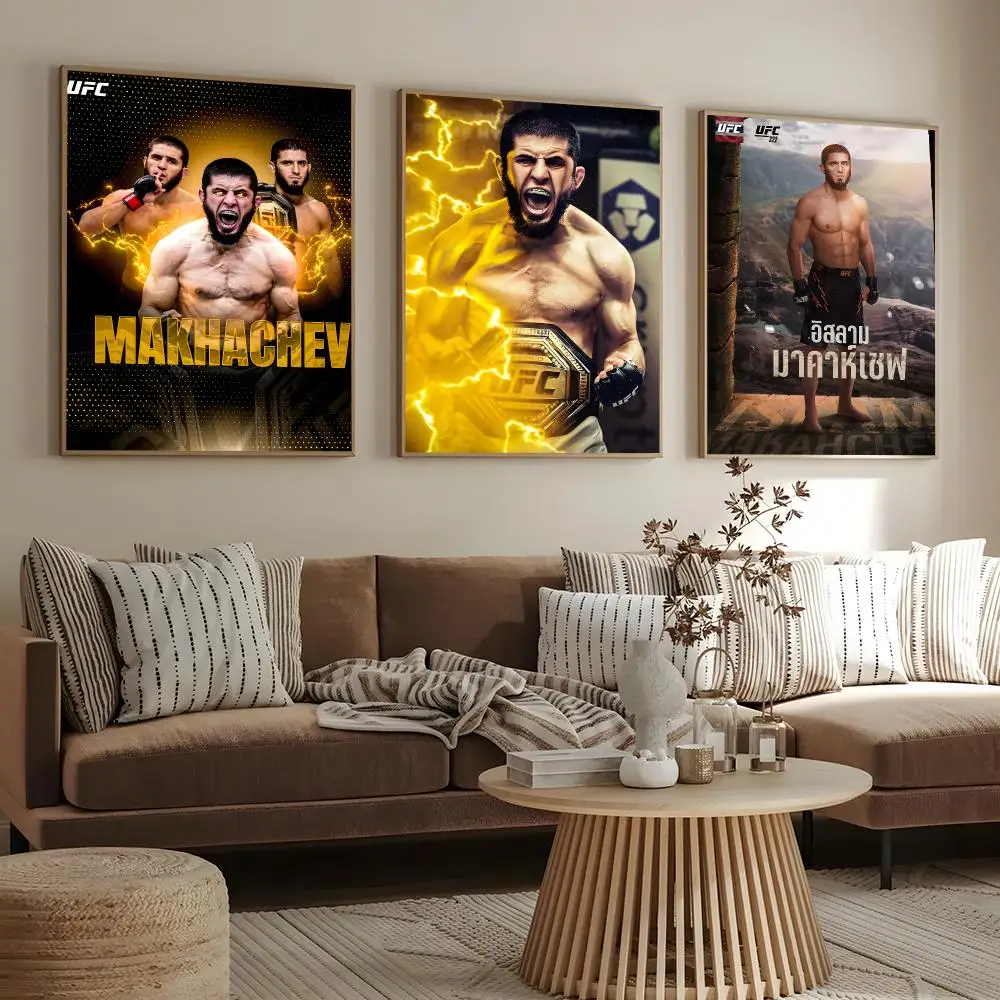 Athlete Islam Makhachev Poster HD Modern Aesthetic Wall Prints, Stylish Home Decor for Living Room Bedroom