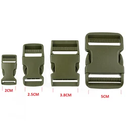 Plastic Buckle clip Double Dark Green Color Adjustable Side Release Buckles 2cm/2.5cm/3.8cm/5cm Quick Release Buckles 2pcs/bag