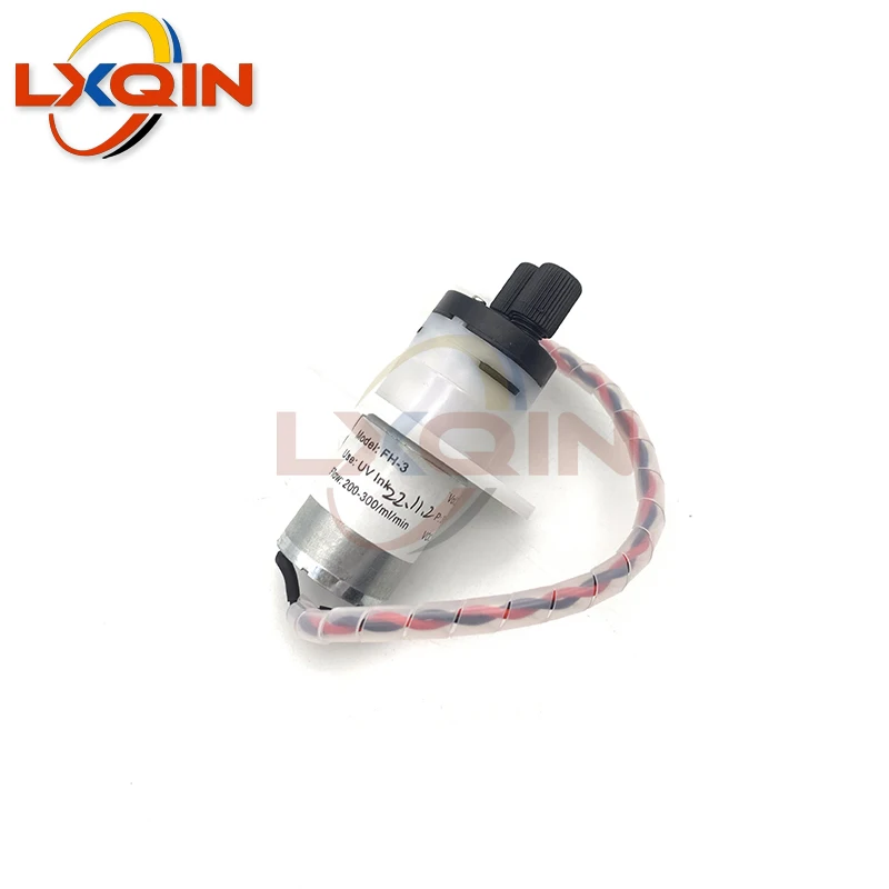 LXQIN FH-3 UV ink pump 24V 3W 200-300ml/min peristaltic pump for Flatbed printer white ink circulation pump