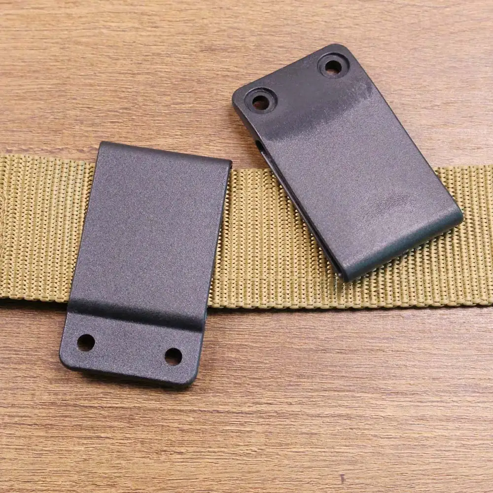 Black Plastic Universal Basic Belt Loop Tool  For DIY Tactical Sheath EDC Holster Include Mounting Accessory