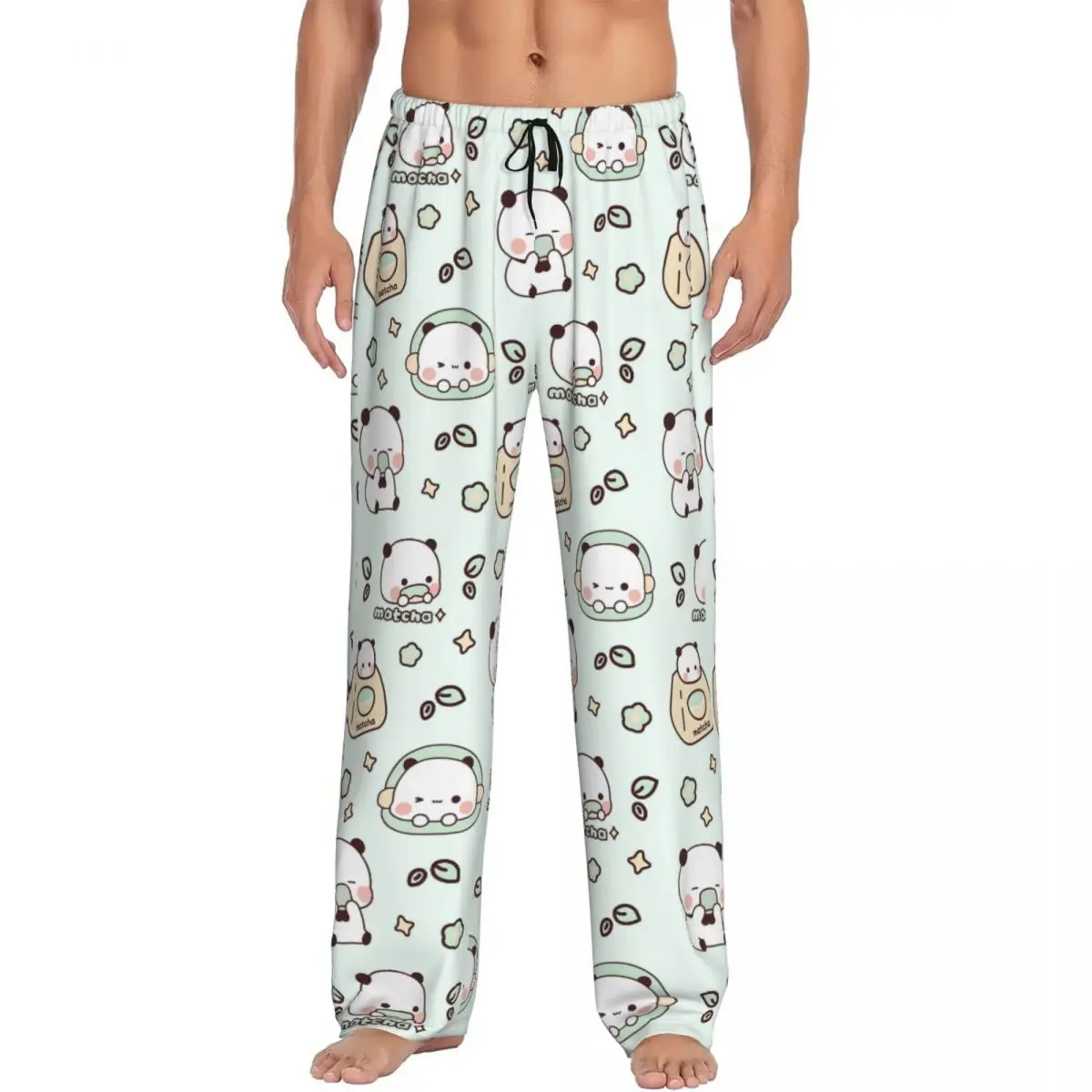 

Custom Bubu Dudu Pajama Pants Men's Lovely Lounge Sleep Stretch Sleepwear Bottoms with Pockets