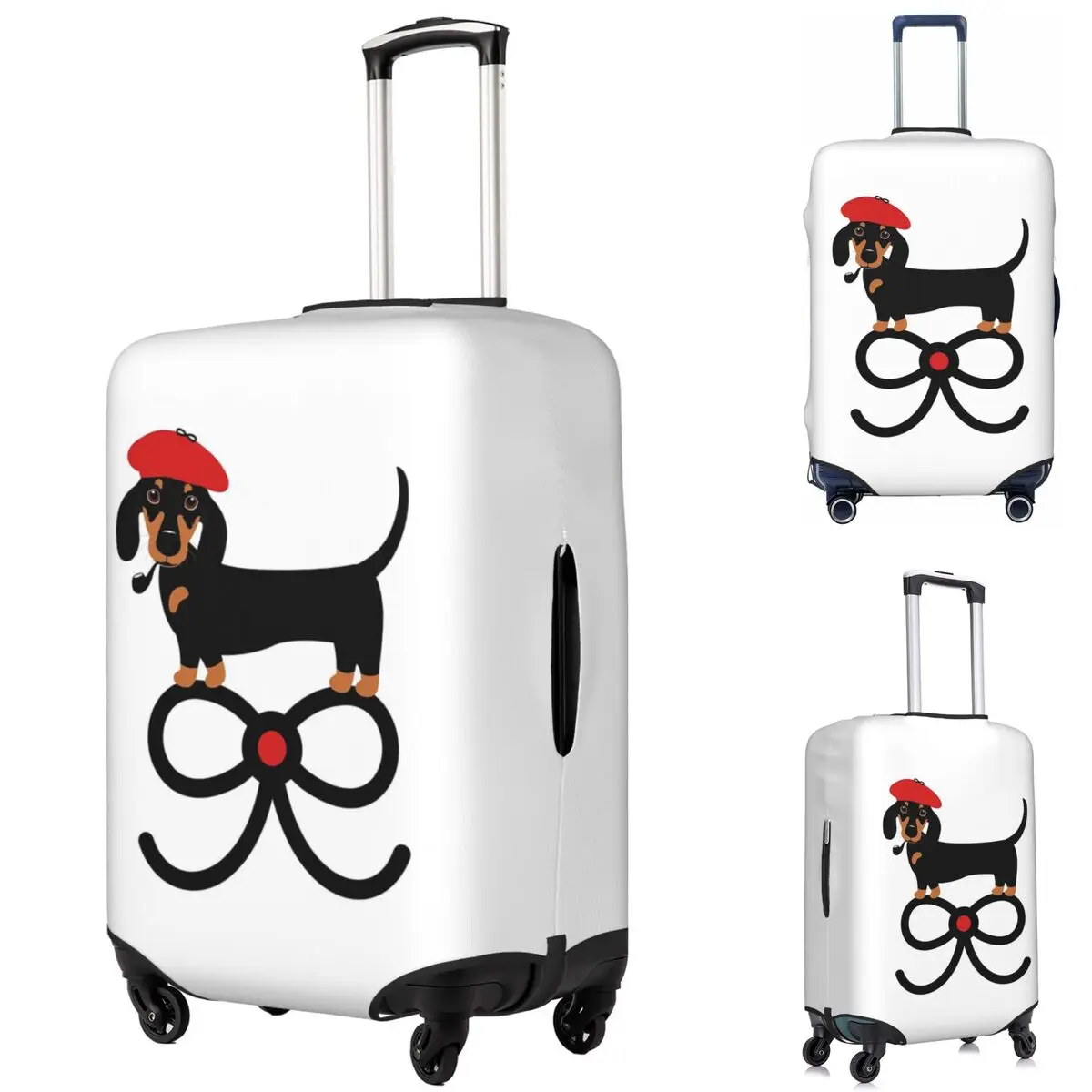 

Dachshund Dog Suitcase Cover Protection Elastic Trip Luggage Protector Covers for 18-32 Inch