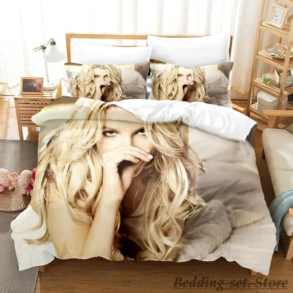 Hot Sale Sexy Britney Spears Bedding Set Cartoon Anime three-piece set Adult Kid Bedroom Duvetcover Sets 3D Kawaii Girls bedding