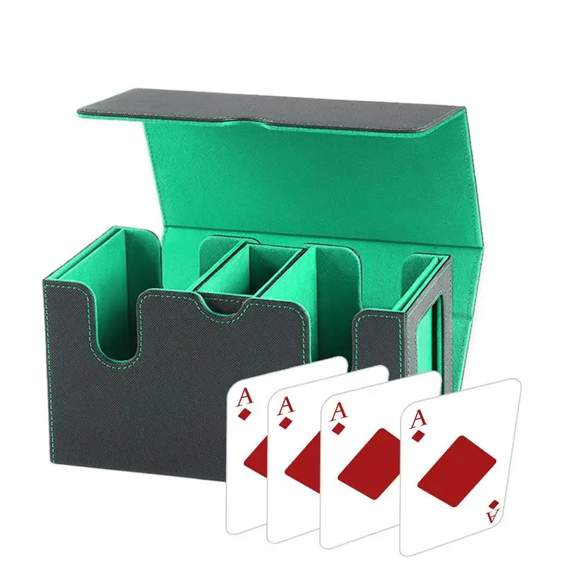 

Card Collection Box Two Compartments Trading Card Organizer With Clear Window Sturdy Organizer For Children Teenagers Collector