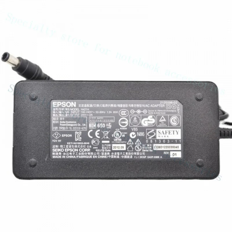 A ++ أصلي EPSON A421H/A472E 24V2A الماسح الضوئي مزود الطاقة EADP-55BB شاحن محول #4