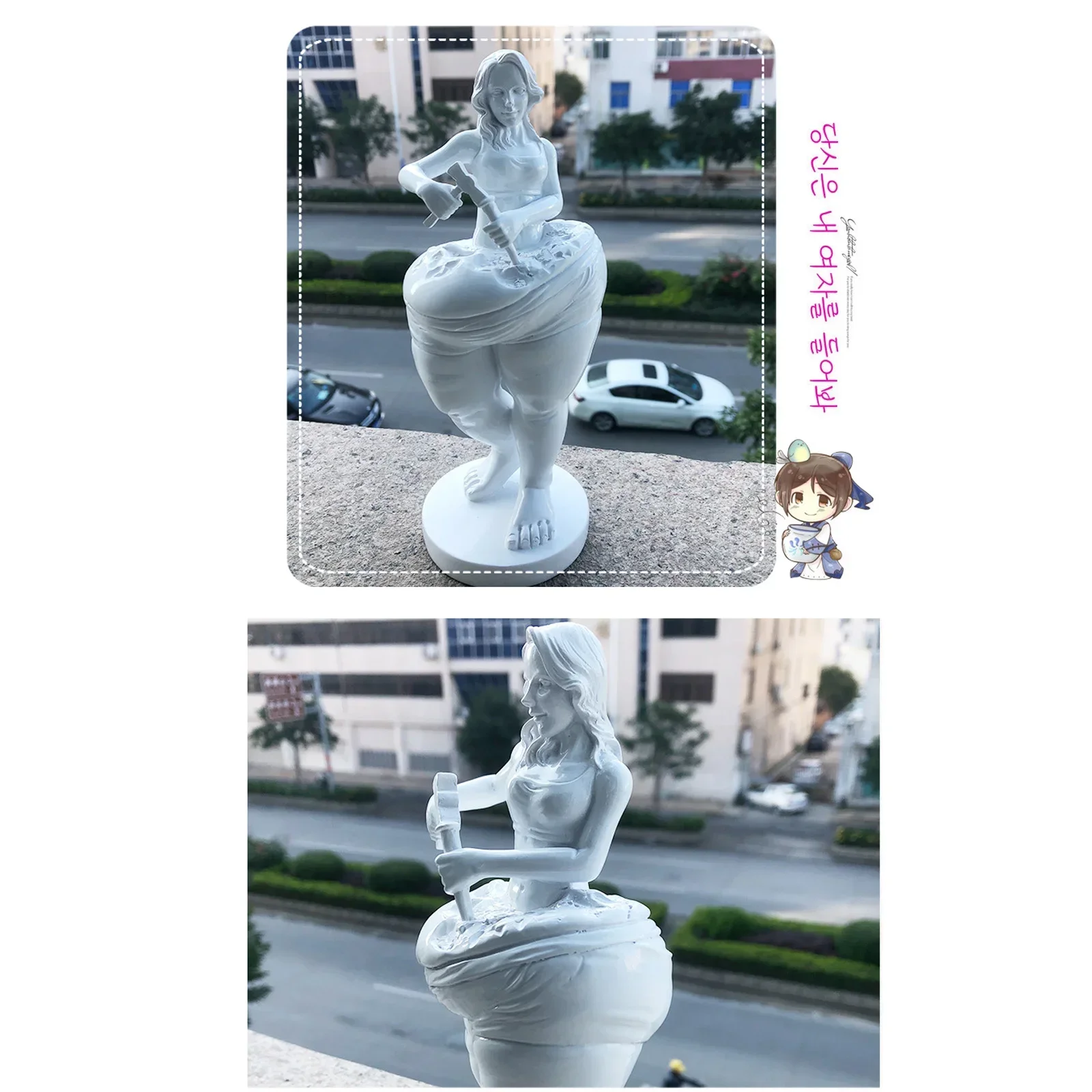 Slimming Goddess Sculpture weight loss Self-motivation Yoga Gym Ornaments Resin Crafts Home Decor Crafts Fat Woman Gift