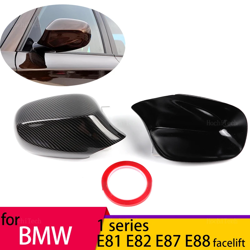 

Real Carbon Fiber Door Side Mirror Cover Cap styling For BMW E81 E82 E87 E88 116d 118i 118d 120i 120d 130i LCI Facelift Add on