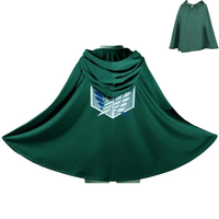 Halloween Japanese Hooded Cape Scout Corps Cosplay Costume Anime Cosplay Green Shawl Men's and Women's Costume Halloween Japanes