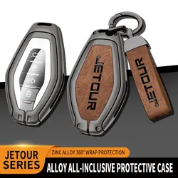 New Zinc Alloy Car Remote Key Case Cover Shell Fob For Chery Jetour X70 X90 X95 Plus 2020 2021 2022 2023 Keychain Accessories