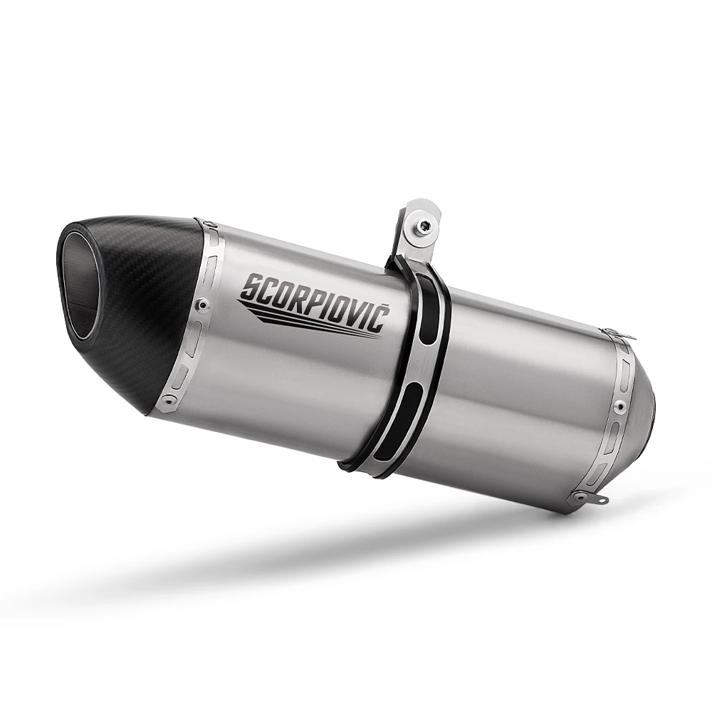 

STLFR77 Titanium Alloy Stainless Steel Exhaust Pipe for MT09 MT07 CBR650 S1000R Z900 Z800 Universal Exhaust System Muffler