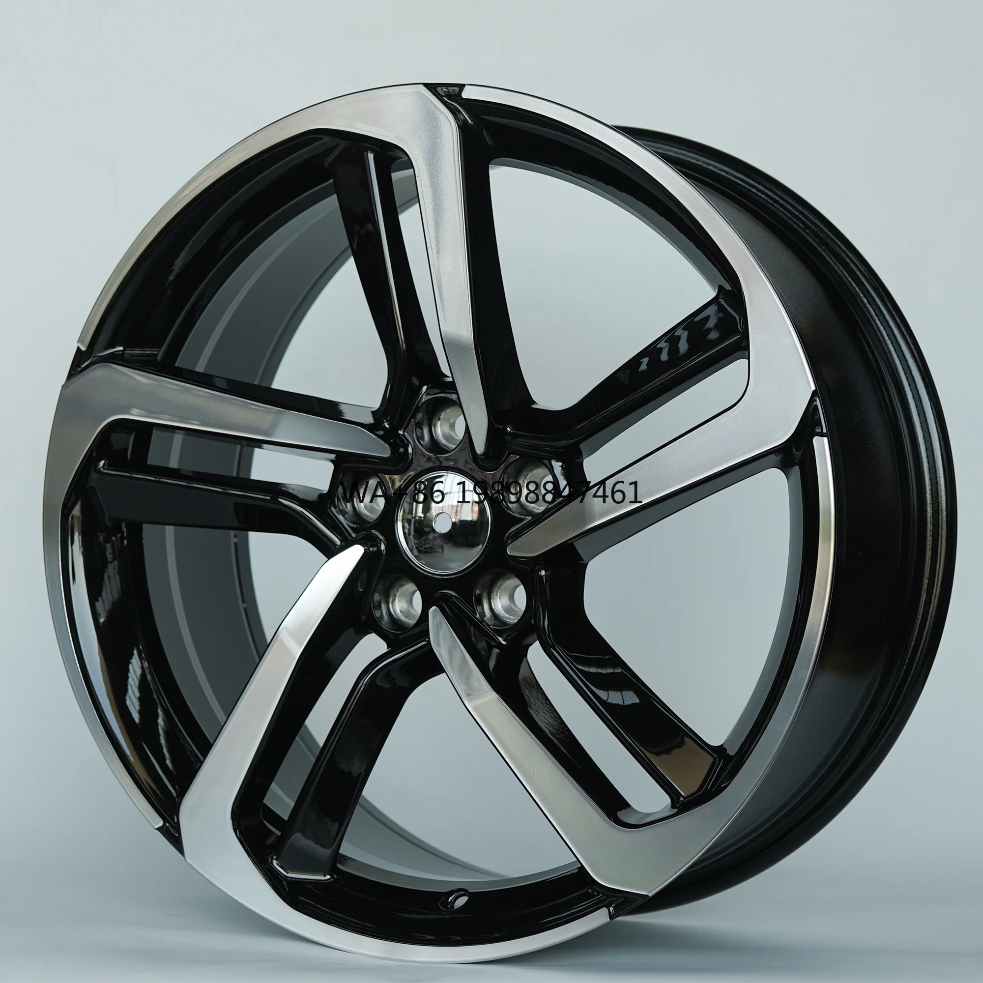 

Premium Wheelcraft 17inch Polished Black Aluminum Alloy Wheel Rim 5*114.3 +38/+35 Multi Spoke Flow Formed New for