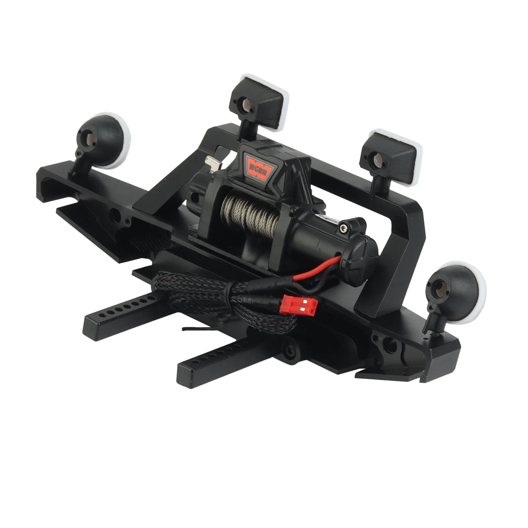 

Лучший металлический передний бампер с 3-канальной лебедкой, светодиодная подсветка для 1/10 RC Crawler Axial SCX10 90046 SCX10 III TRAXXAS TRX4, обновленные детали