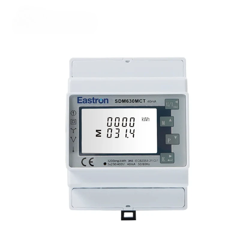 SDM630MCT 40mA, Three Phase DIN Rail Energy Meter ,CT Connected, Solar PV Systerm,Power Meter,NON MID