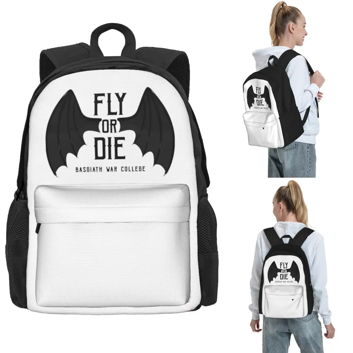 Fourth Wing Fly Or Die Backpack Hot Sale Daypack Large Capacity Children BookBag School Bag Shoulder Bags for Men Women