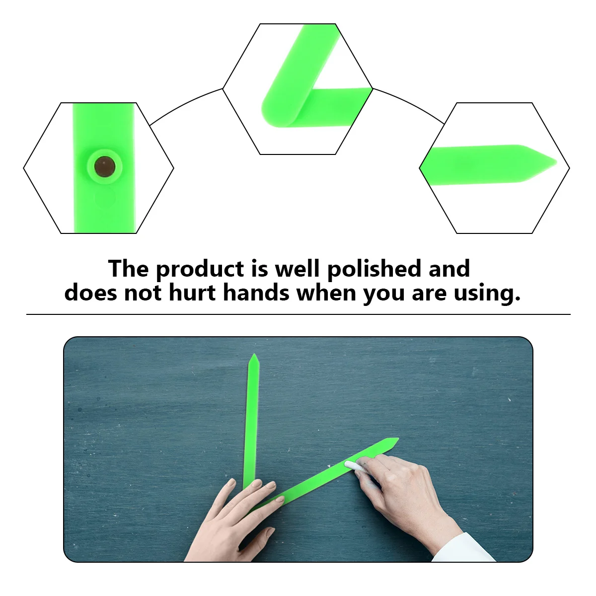 

2 Pcs Plastic Teaching Aid Classroom Angle Demonstrator School Mathematics Tool Blackboard Magnetic