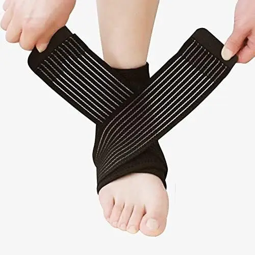 Ankle Brace for Women & Men, Ankle Wrap for Sprained Ankle, Compression Sleeve for Plantar Fasciitis Relief, Easy Customizable