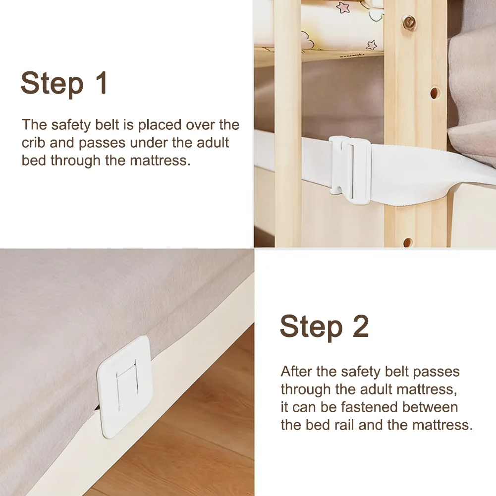 Befestigungsband Verbindungsgurt Kinderbetten Spleißen Bett Befestigungsgurt Kinderbett Anti-Mobile Gurt Sicherheitsgurt Babybett Anti-Fall-Gurt – Detail 6