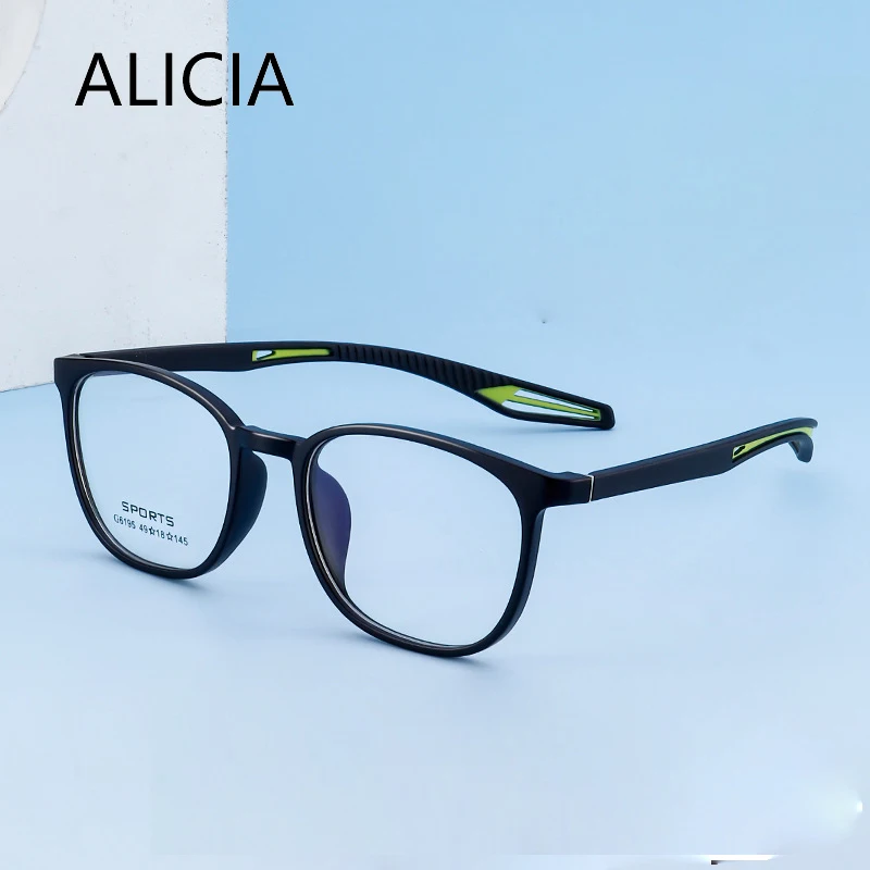 

ALICIA New Small Size Eyeglasses Sport Anti Slip Fashion Retro Round Eyeglasses Ultra Light TR90 Optical Prescription Frames