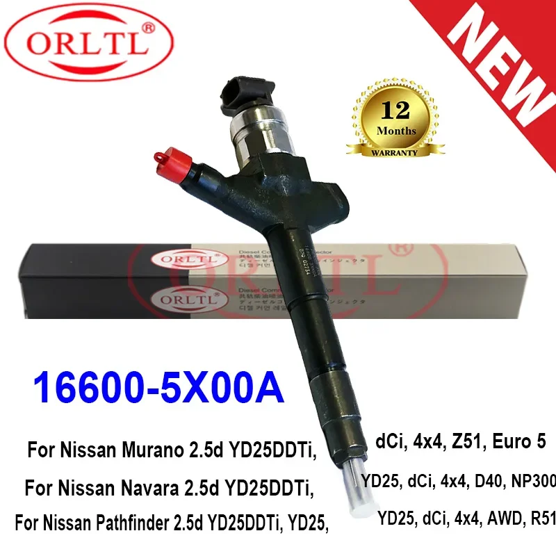 

Новый инжектор общей топливной системы 16600-5X00A 16600 5X00A 166005X00A для Nissan Muran Navara 2.5d YD25DDT Pathfinder