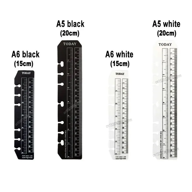 5Pcs 10Pcs Set A5 A6 Frosted Bookmark Straight Ruler For 6 Hole Loose Leaf Binder Notebook Planner Index Page Measurement Tool