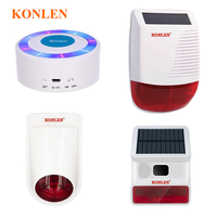 KONLEN Wireless Indoor Outdoor Strobe Solar Siren Horn Flash 433MHZ For 2G 4G WIFI GSM Smart Home Alarm System Security Panel