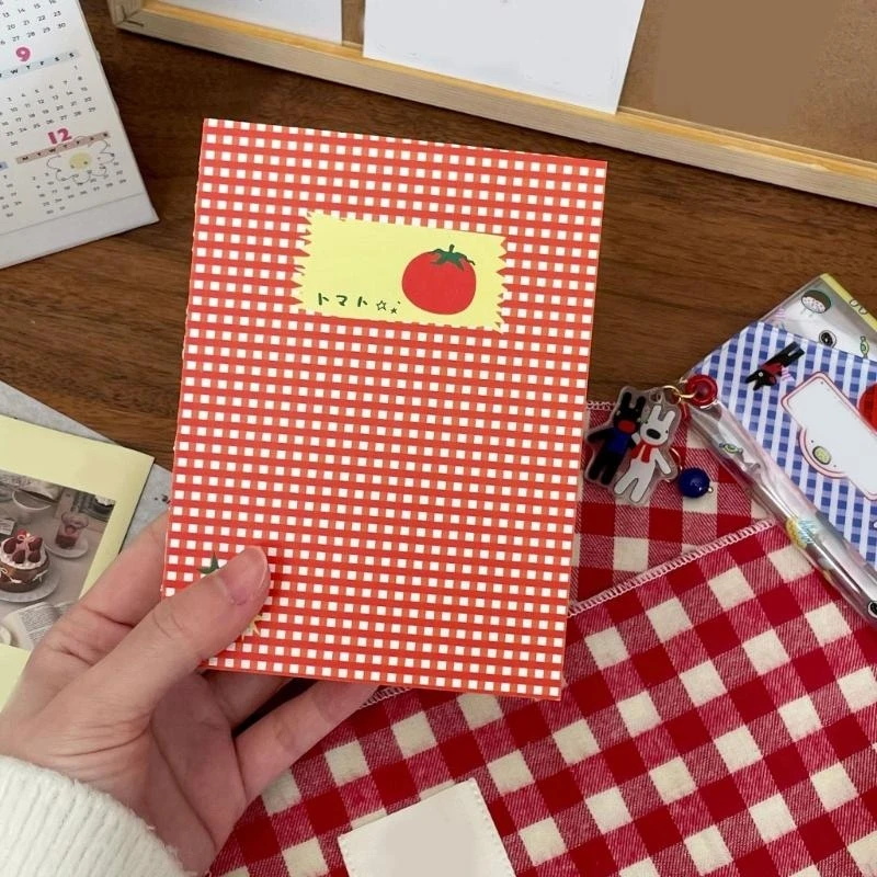 T5EA โน๊ตบุ๊คมะเขือเทศน่ารักสมุดบันทึกความหนา 96-100 หน้าวารสารที่ไม่มีสายสำหรับเขียน