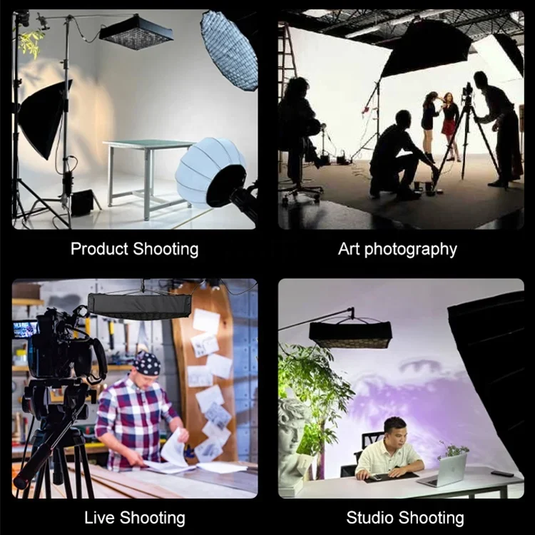 ZSYB JB-10 Bi-color LED Light Flexible Square Rollable Cloth Video Light APP Control 2700k-6500k 150w Professional Studio Lamp