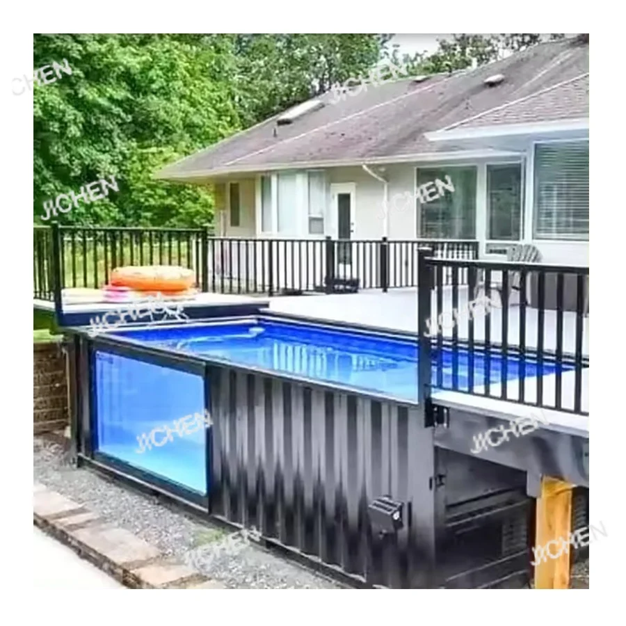 

JC Custom Independent Shipping Container Pool Outdoor 20ft 40ft Luxury Large Container Family Pool