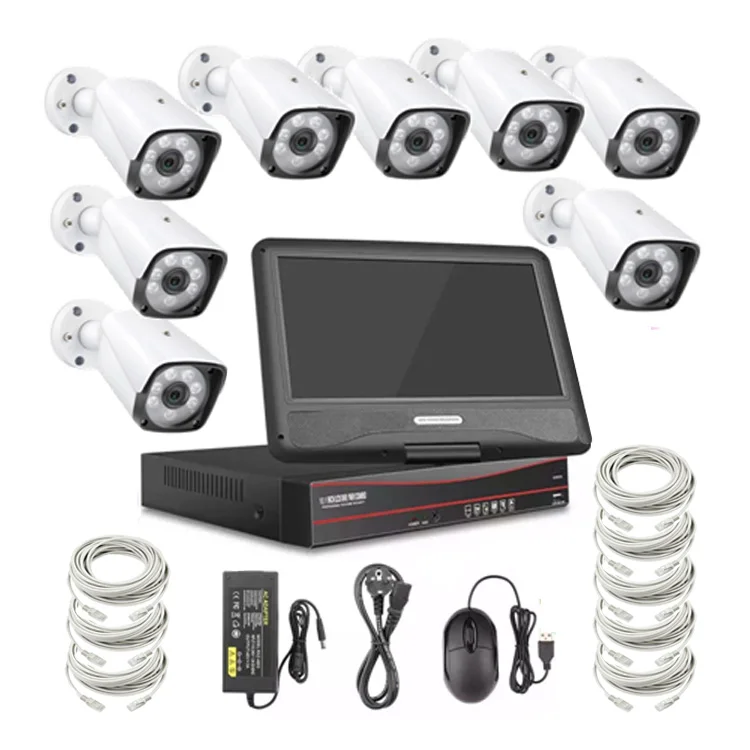 8chs 2.0megapixel IR/Full color camera POE Nvr Kits