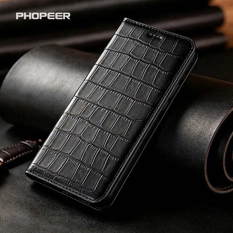 Luxury genuine leather case for ZTE Redmagic 11 10 9 8 7 6 S Air Pro Plus Bamboo Joint Texture Phone Case