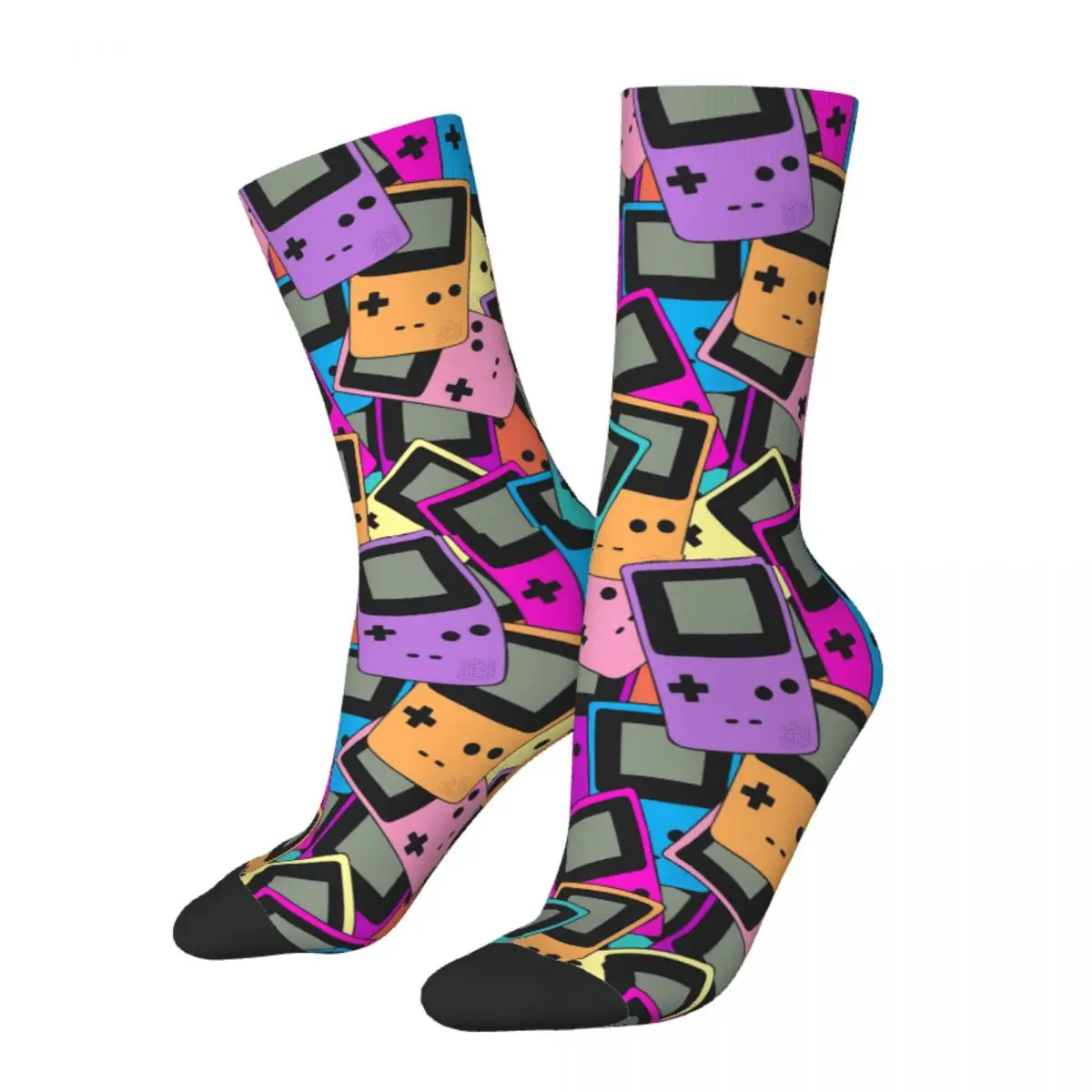 

Hip-hop Game Boy Skateboard Socks Gamer Controller Gaming Console Gift Polyester Crew Socks for Women Men