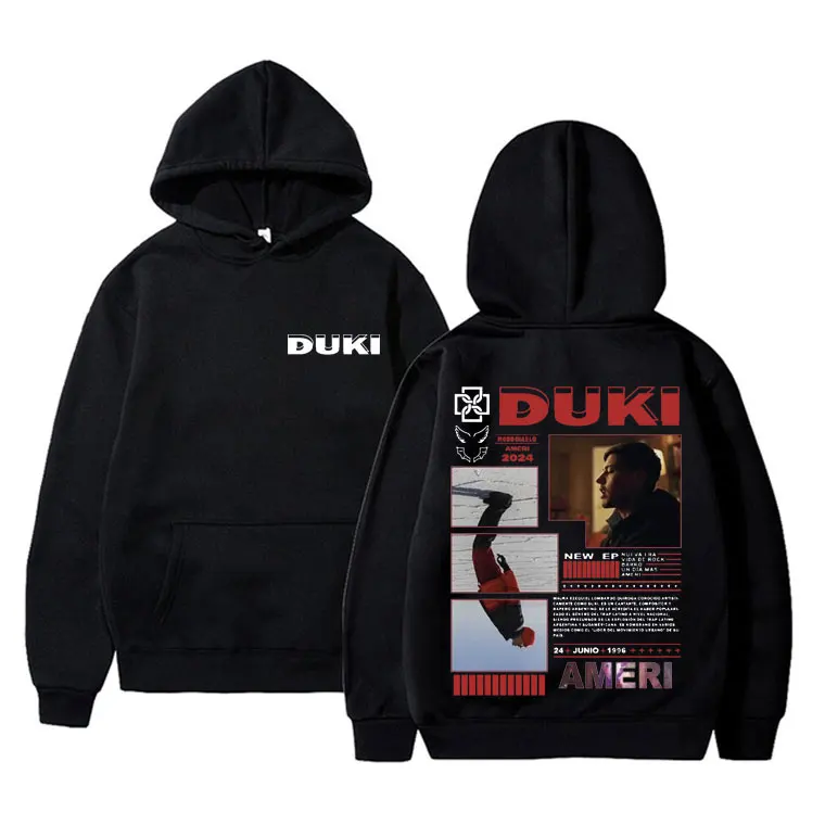 

Famous Rapper Duki Ameri Album Graphic Hoodie Men Women Clothing Sweatshirt Fashion Hip Hop Hoodies Men's Oversized Tracksuit