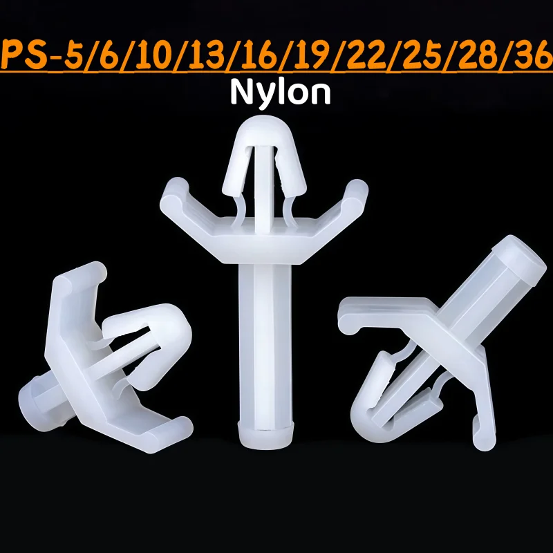 4.8mm-Hole PS-5/6/10/13/16/19/22/25/28/36 White Plastic Nylon PC Board Spacer Posts Insulating Studs Snap-fit Isolation Post