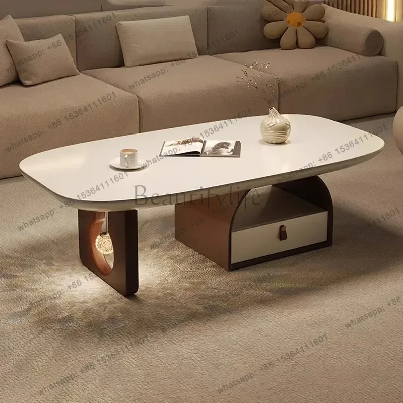 Aesthetic Simple Coffee Table Party Storage Nordic Luxury Modern Coffee Table Living Room Save Space Meubles Hotel Furniture