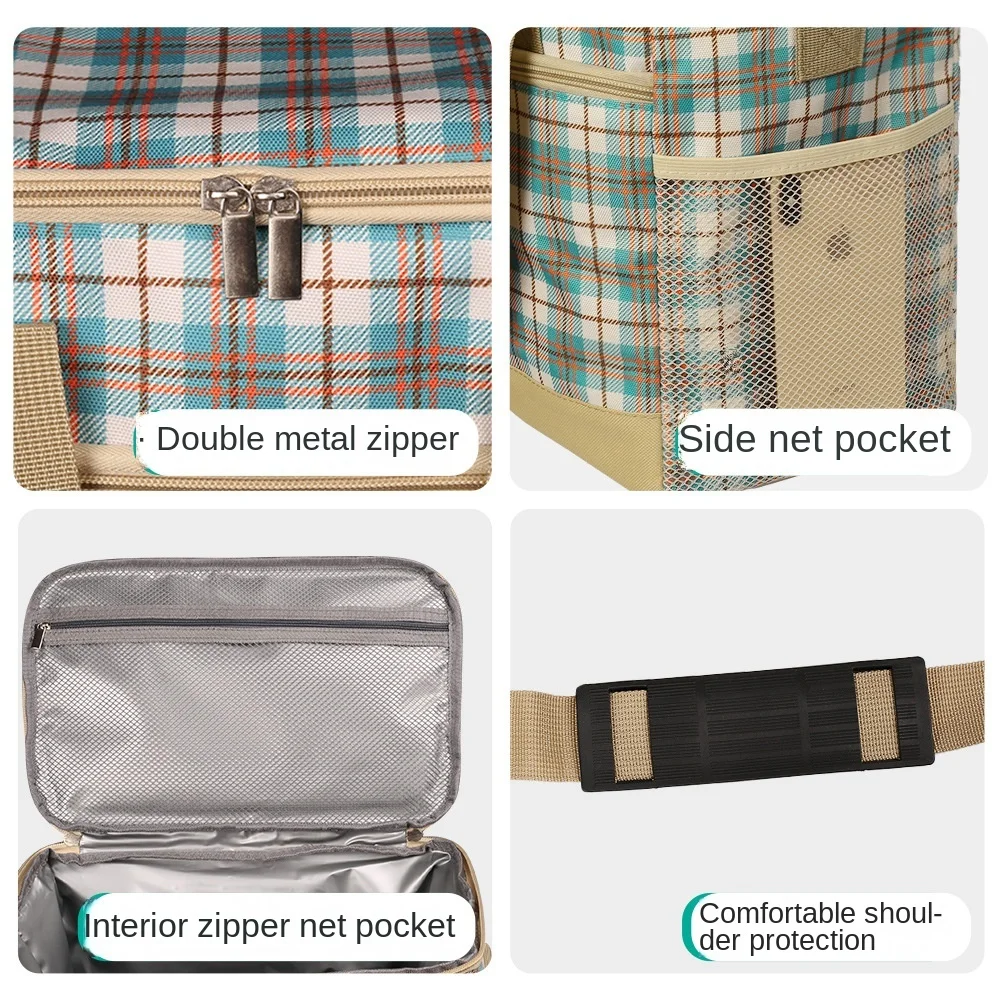 Insulated Lunch Box Bag Portable Office Worker Large Capacity Insulated Bag Outdoor Camping