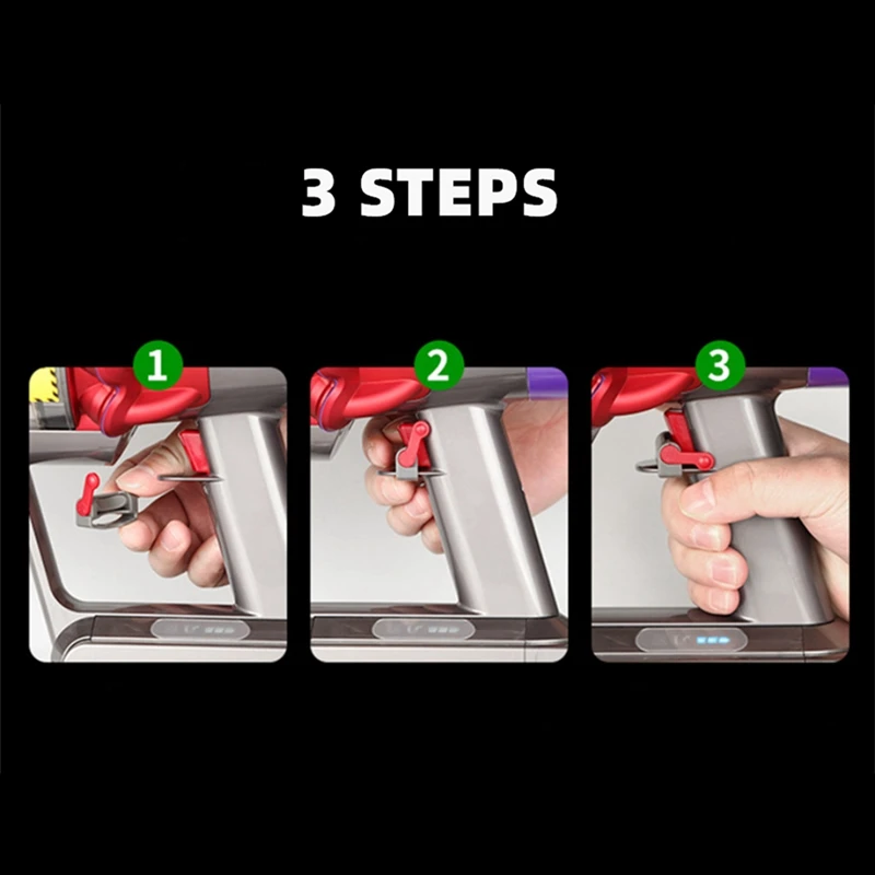 Cerradura de gatillo para aspiradora Dyson V6, V7, V8, V10, V11, accesorios de bloqueo de botón de encendido, libere su dedo gris, 5 uds.