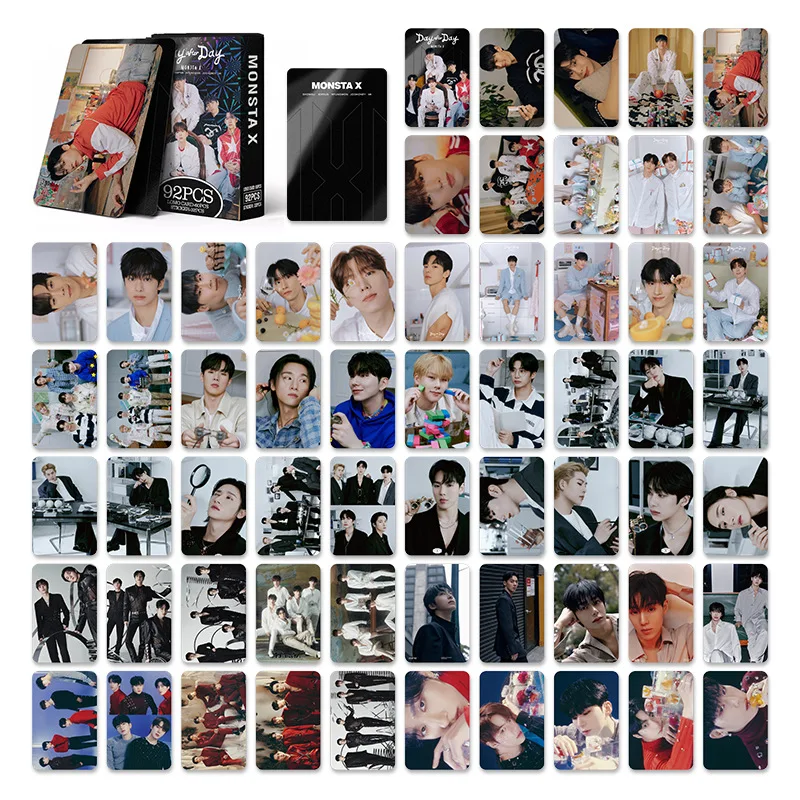 92 Pz/set MONSTA X Idol Boy Nuova Serie Adesivo Lomo Carte HD Printd Photocards di Alta Qualità Lee Joo Heon Shownu Ventole Regali